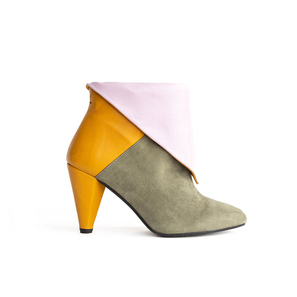 Lise Kaki - mustard yellow - light pink