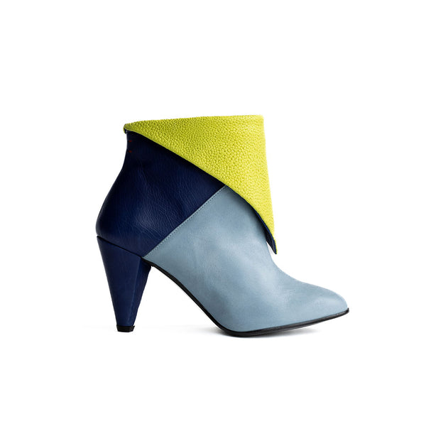 Lise Grey Blue - Dark blue - Neon Yellow