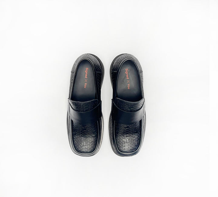 Charlot - Loafer - Braided Black Leather - Signed by You