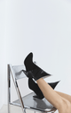 Lise enkellaarsjes - Zwart witte hakken