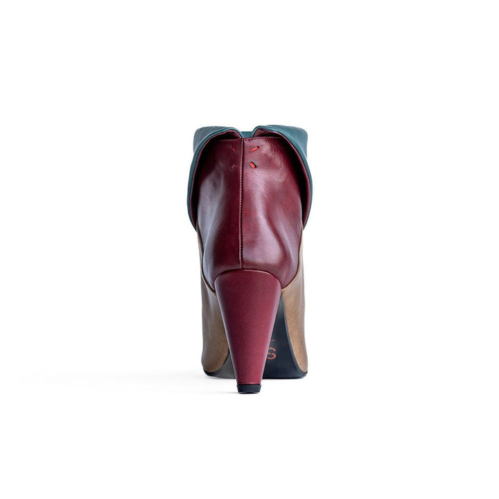 Lise Ankle Boots - Burgundy - Macchiato - Dark Green - Signed by You