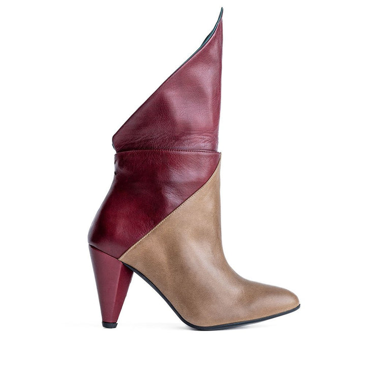 Lise Ankle Boots - Burgundy - Macchiato - Dark Green - Signed by You