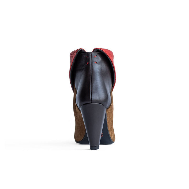 Lise Cognac - Chocolate brown - mixed Coral Red - Signed by You