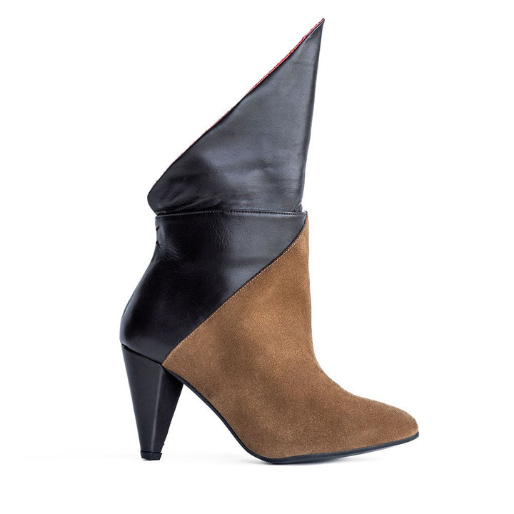 Lise Cognac - Chocolate brown - mixed Coral Red - Signed by You