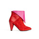 Lise Ankle Boots – Red & Pink | Women’s Stylish Heeled Boots